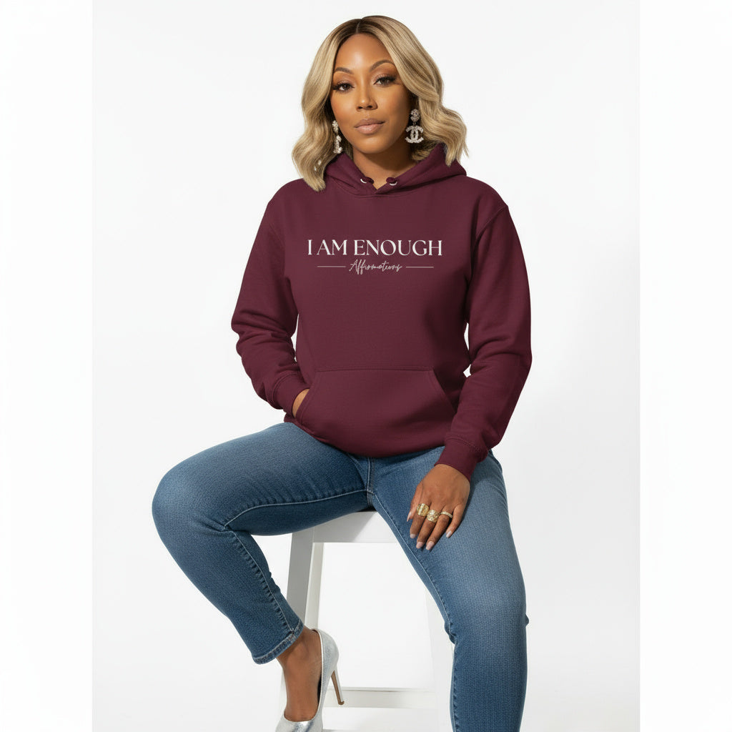 I Am Enough Hoodie | Affirmations With Ana Apparel | Unisex Heavy Blend™ Hooded Sweatshirt