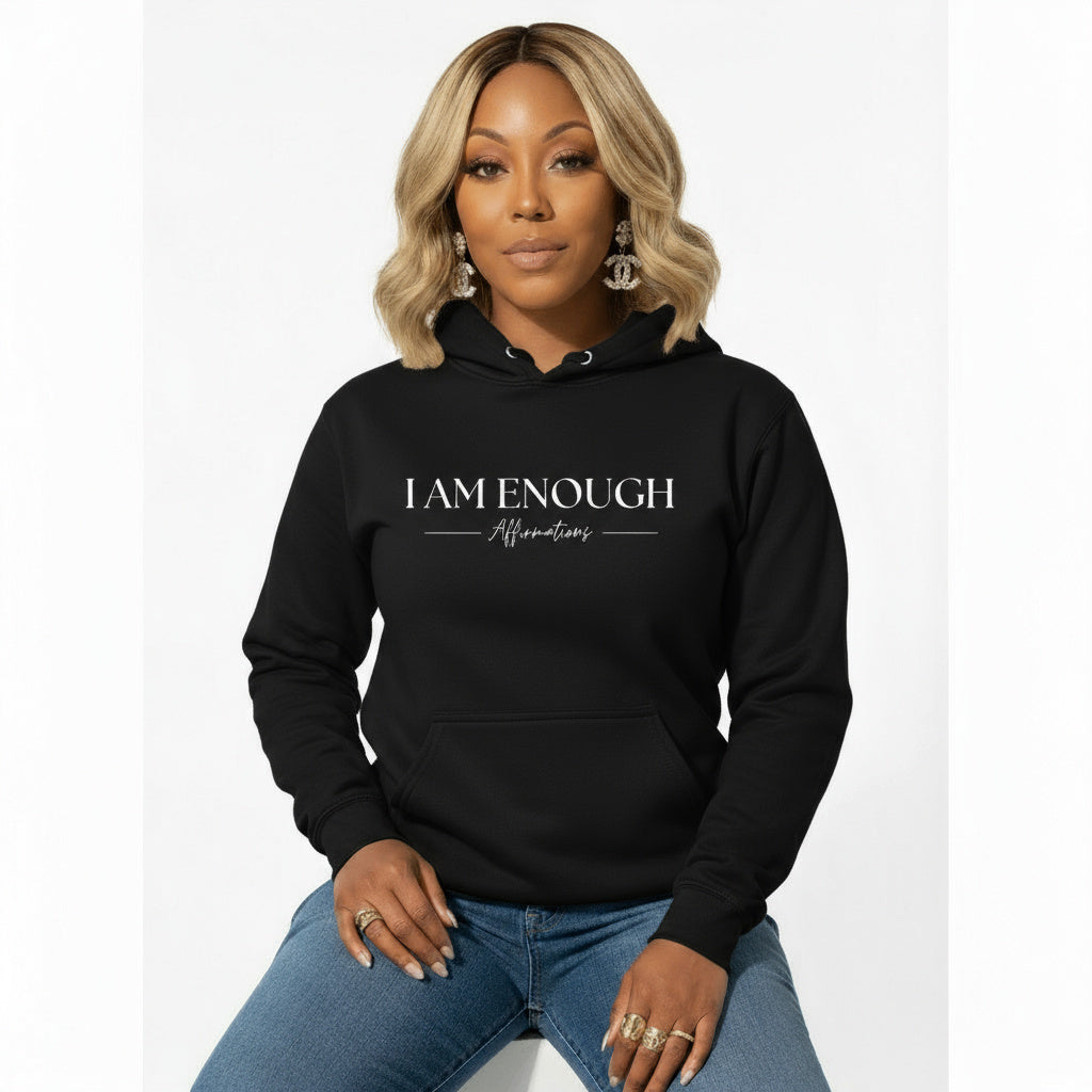 I Am Enough Hoodie | Affirmations With Ana Apparel | Unisex Heavy Blend™ Hooded Sweatshirt