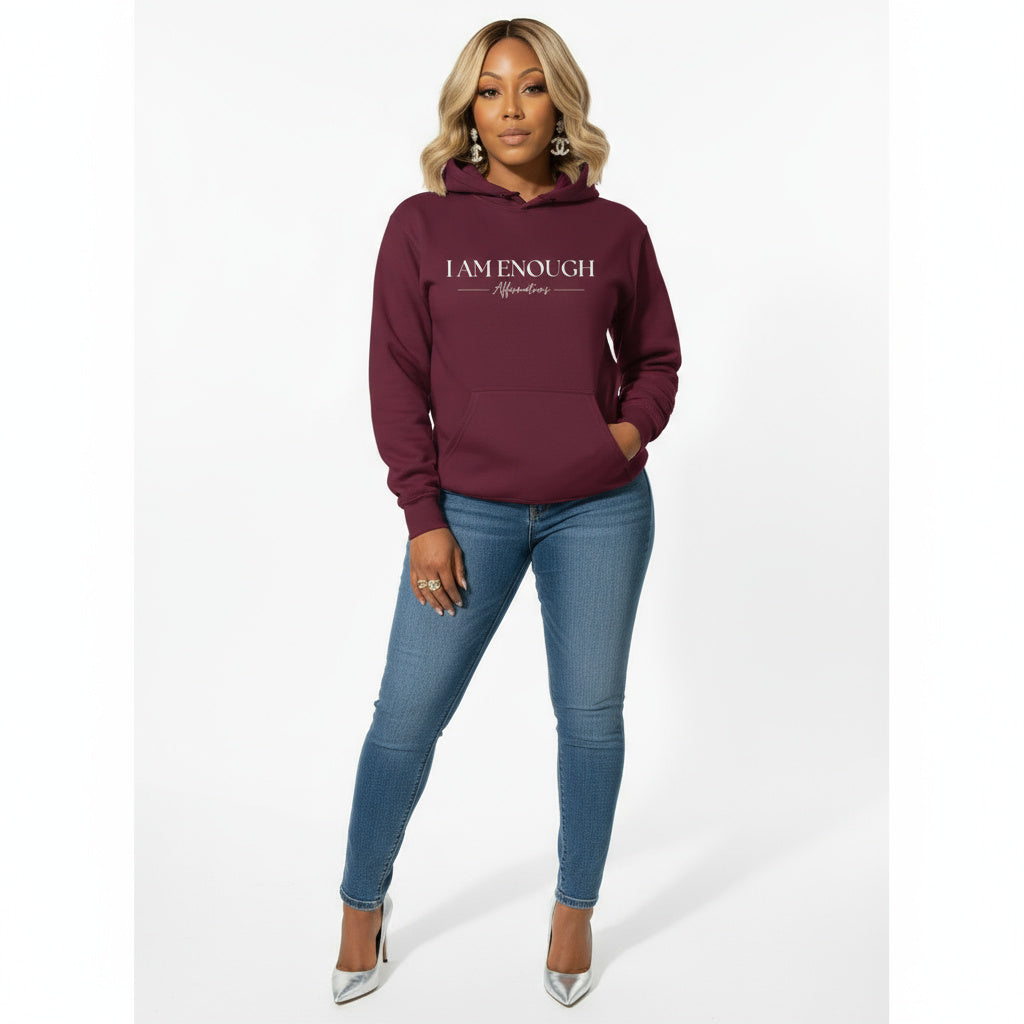 I Am Enough Hoodie | Affirmations With Ana Apparel | Unisex Heavy Blend™ Hooded Sweatshirt
