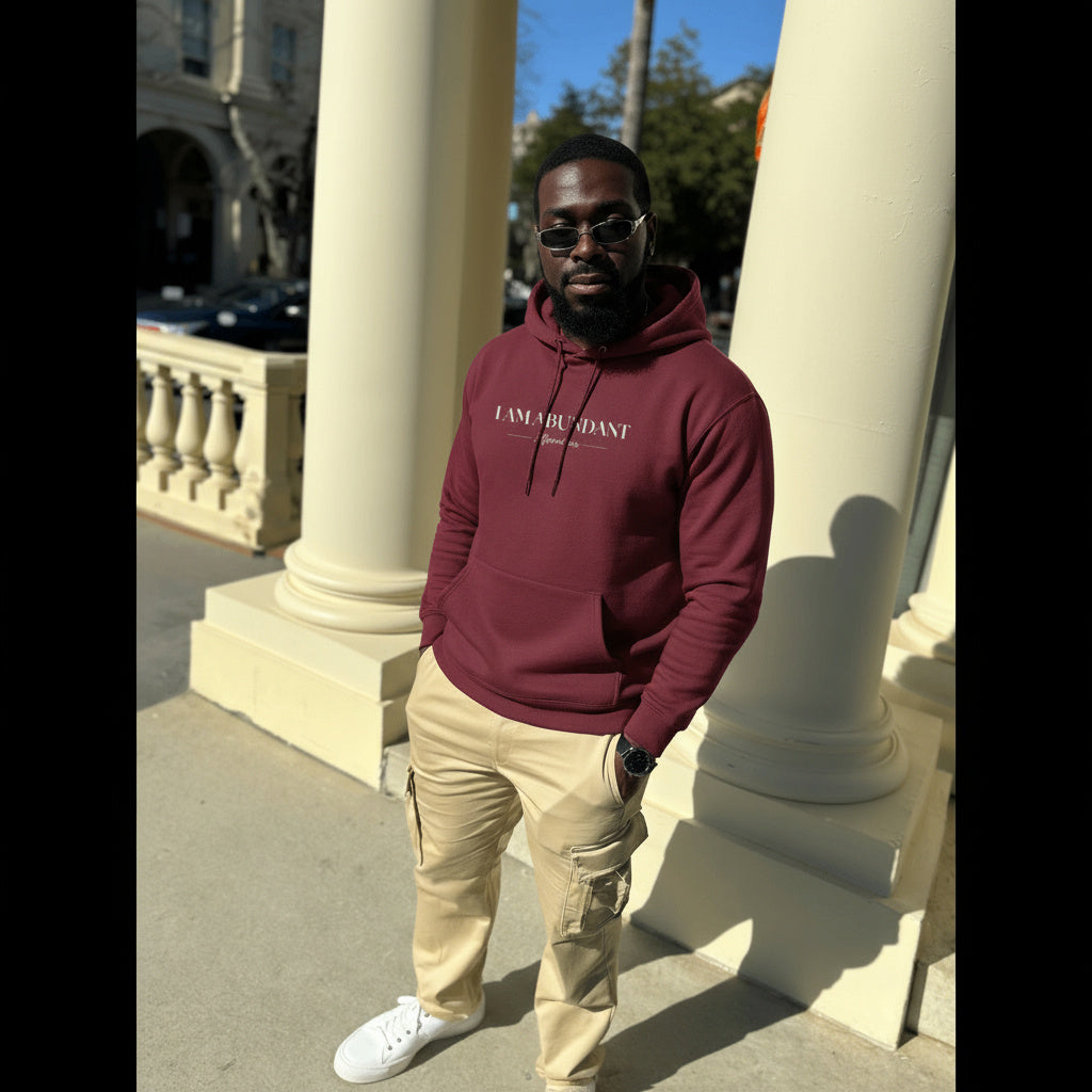 I Am Abundant Hoodie |Affirmations With Ana| Manifestation & Affirmation Apparel | Manifestation Hoodie