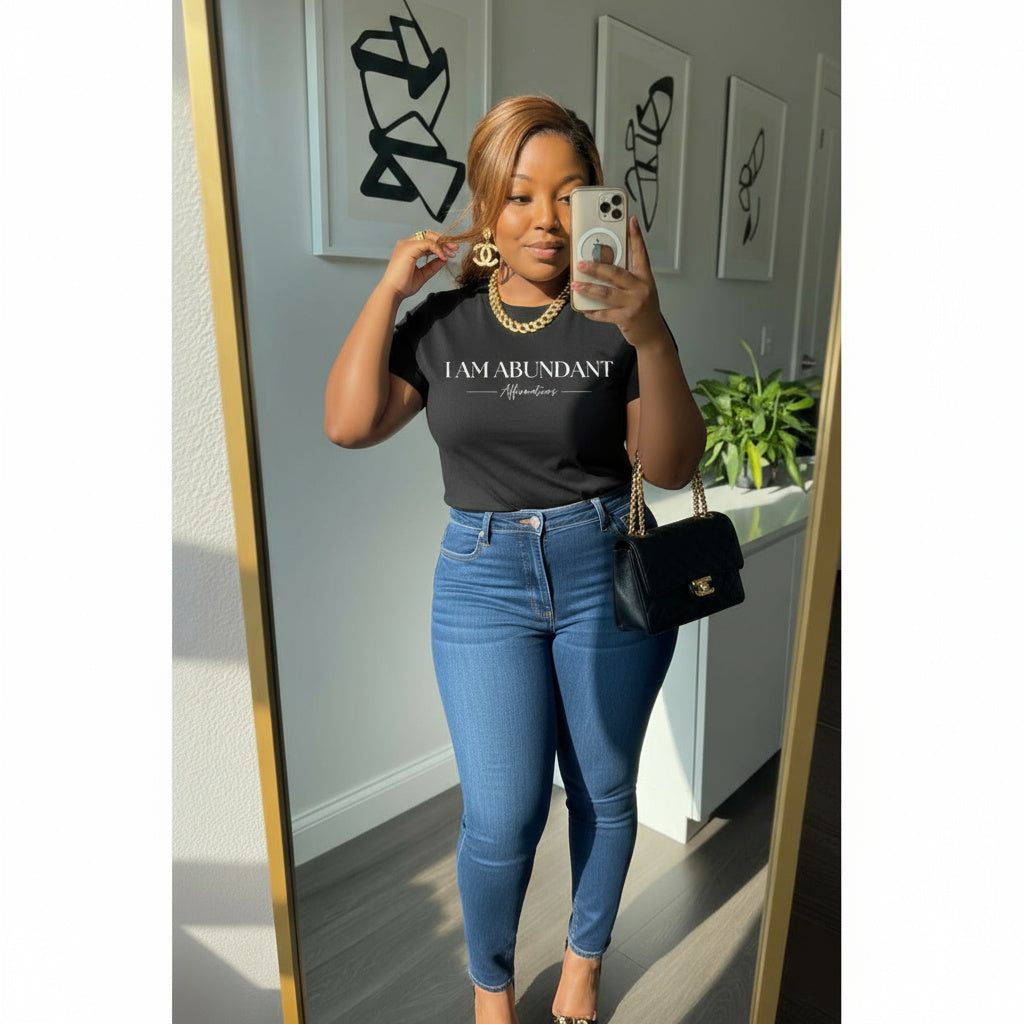 I Am Abundant Affirmation Unisex Tee | Affirmations With Ana